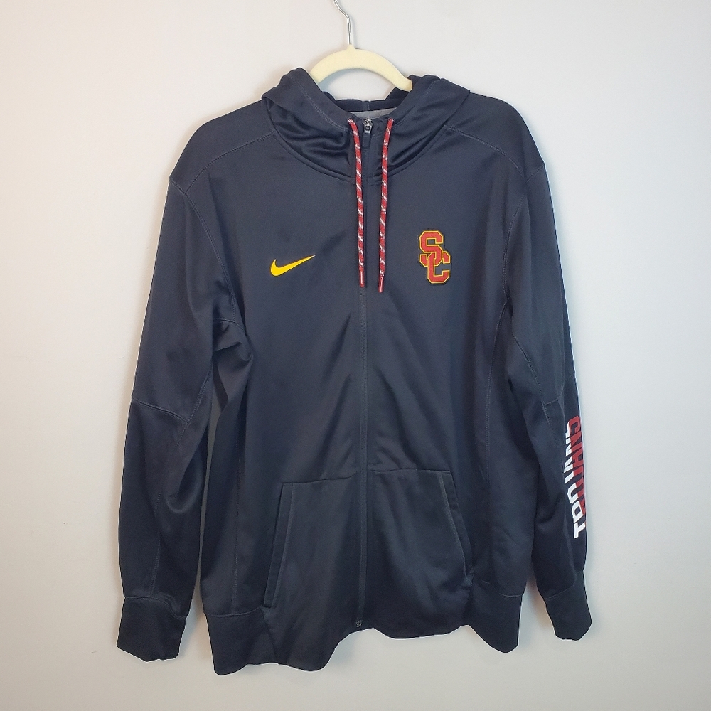 Nike Therma-Fit USC Trojans Hoodie Sweatshirt Logo Mens Size Large
